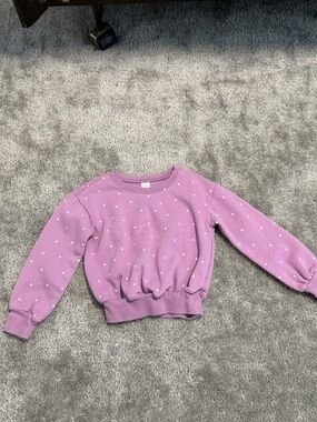 Carter's Lavender Crewneck Sweater with White Dot Detail
